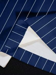 LOONEY TUNES X SHEIN 大码条纹字母卡通图案圆领短袖T恤 - 白色 - 查看 5