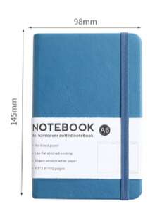 1PC X Milania Lined Notebook, A5/A6 College Ruled Thick Paper Journal Diary, Horizontal Ruled Leather Pocket Notebook , Suitable For Writing, Hardcover Notebook, Suitable For Women Men Office School Back To School - Multicolor - View 4