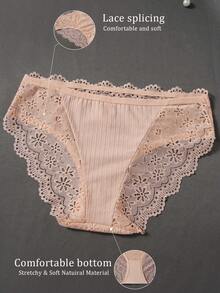 DesireSculpt 6件套性感蕾丝拼接女士内衣套装 - 彩色 - 查看 7