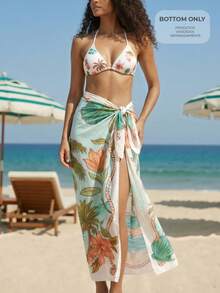 SHEIN x Eduarda Gutierrez CAJUNI Tropical Vacation Vacation Scenery Cover Up - Multicolor - View 8