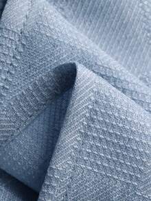 DAZY Women's Elegant Mandarin Collar Puff Sleeve Blouse & Asymmetrical Hem Skirt 2-Piece Set, Spring/Summer - Blue - View 8