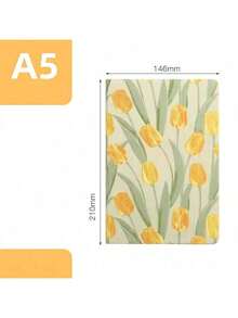 Chic Floral Fabric Notebook A6- A5 Size, Artistic Journal & Diary With Fresh Design"Oriental Silk" Back To School - Multicolor - View 7