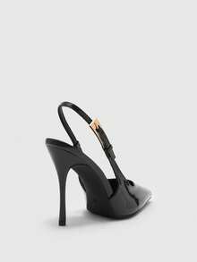 CUCCOO BIZCHIC Women's Black Bow-Trimmed Heel Strap Heels Are Perfect For Spring, Spring Break, Easter And Christmas. - Royal Blue - View 9