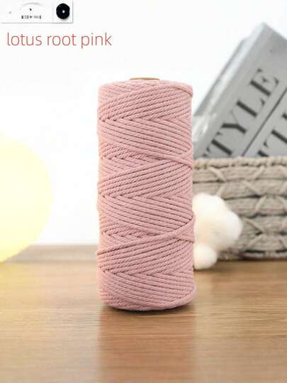 1 pieza 3mm 100m Cuerda de macramé para tejer a mano, cuerda decorativa, hilo para tapicería, kit de suministros de manualidades