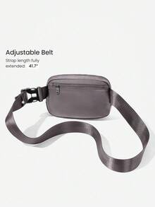 GLOWMODE 1L Zipper Everywhere Belt Bag Water Repellent Waist Crossbody Bags With Adjustable Strap  Spring Summer - Purple brown - View 5