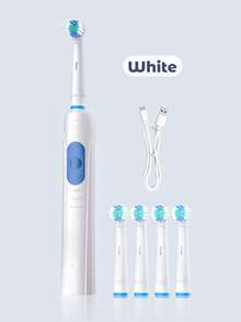Teckwe Adult Electric Toothbrush, Rechargeable Toothbrush With 4 Brush Heads, Smart Pressure Sensor, Deep Clean Technology, Teeth Stain Removing Valentine's Day Gift - Multicolor - View 9