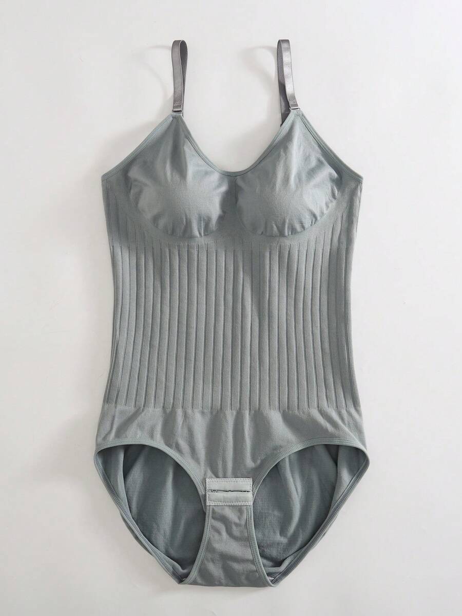 1 件大码女式纯色简约日常紧身衣