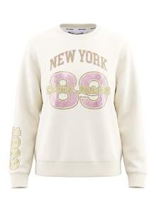 DKNY New York 89 Women's Sweatshirt Beige - 米色 - 查看 4