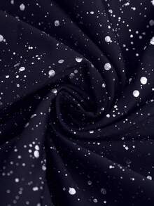 EMERY ROSE Áo tank top ôm sát cơ thể, chất liệu vải ánh kim và trang trí khóa kim loại. - Màu xanh hải quân - Xem 4