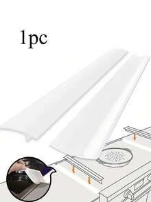 硅胶灶台缝隙密封条，易清洁耐热，宽大加长，可密封厨房灶台缝隙，防止溢出物渗入台面、烤箱、灶台、洗衣机、烘干机（21英寸，白色） - 彩色 - 查看 1