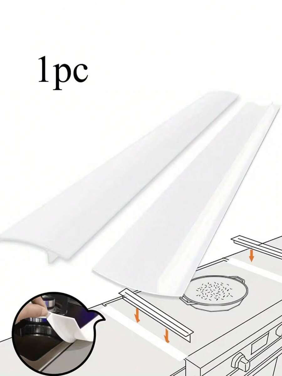 硅胶灶台缝隙密封条，易清洁耐热，宽大加长，可密封厨房灶台缝隙，防止溢出物渗入台面、烤箱、灶台、洗衣机、烘干机（21英寸，白色） - 彩色 - 查看 1