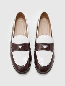 CUCCOO BIZCHIC Giày lười đế mềm mũi vuông kiểu cổ điển, giày đi làm thường ngày cho mùa thu/đông. - màu nâu - Xem 3