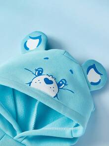 Care Bears X PETSIN 1 Pc Bedtime Bear Pet Cat Dog Universal Hoodie Cute Small Bear Printed 3 D Ear Decoration Blue Comfortable Dog Hoodie