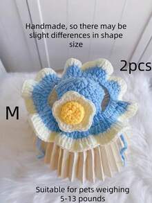 2 chiếc mũ đội đầu cho thú cưng, mũ len cho mèo và chó, phụ kiện cosplay, mũ đội đầu, trang phục biến hình vui nhộn - Nhiều màu - Xem 5