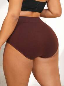 NudeFit 1pc Seamless Plus Size Butt Lifting Women Underwear - Coffee Brown - View 2