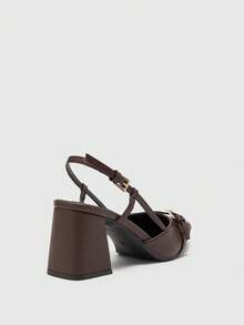 CUCCOO BIZCHIC Giày cao gót mũi nhọn màu đỏ tía cổ điển dành cho nữ, kiểu dáng slip-on, đa năng cho đi làm, hẹn hò, dự tiệc, kỳ nghỉ, đám cưới, Giáng sinh, Ngày lễ tình nhân, mùa xuân. - Màu nâu sáng - Xem 9