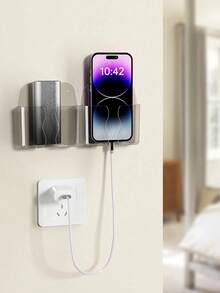 Grande capacité 2 en 1 station de charge organisateur sans fil support de chargeur pour téléphone, télécommande, sans perçage, compatible Android, plusieurs couleurs, cadeau d'anniversaire pour la famille, les amis, organisation de bureau à domicile - Multicolore - Voir 7