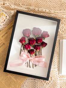 Dried Flower Frame, DIY 3D Hollow Wooden Specimen Frame, Model Display Stand, Picture Frame Gifts, Birthday, Graduation - Black - View 5