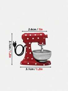 1 chiếc máy trộn mini bằng nhựa chấm bi đỏ trắng, đồ trang trí nhà cửa phong cách retro, phụ kiện trang trí nhà cửa cho tiệc tùng, lễ hội, quà tặng tuyệt vời nhất, mini, trang trí nhà/phòng ngủ/đám cưới/văn phòng/phòng khách, tranh treo tường, trang trí nhà cửa phòng khách - Nhiều màu - Xem 2