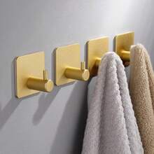 1/3/6-Piece Set Self-Adhesive Hook Wall Stickers, Coat Key Towel Bag Hat Hooks, Home Accessories Storage - Three-color square hook - View 5