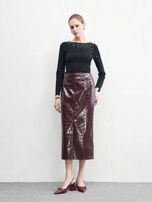 CUCCOO BIZCHIC Giày cao gót mũi nhọn màu đỏ tía cổ điển dành cho nữ, kiểu dáng slip-on, đa năng cho đi làm, hẹn hò, dự tiệc, lễ hội, đám cưới hoặc Giáng sinh. - Rouge Casaque - Xem 9