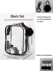 Display Storage Bag, Transparent Cabinet Dustproof Pouch For Chic Monster, Portable & Waterproof PVC Organizer With Keychain For Dolls, Toys, Cables, Ideal For Birthday/Christmas Gifts(Doll Not Included) - Multicolor - View 6