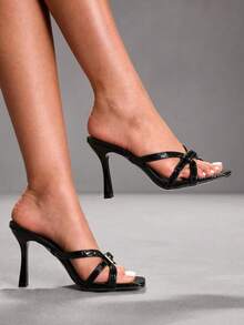 CUCCOO SZL Women Heeled Sandals Valentine's Day - Black - View 4