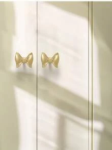 Elegant Brass Bow Drawer Handle - Fashionable Cabinet Door Handle, Suitable For Home Decoration, Suitable For Cabinet And Drawer Door Handles - Multicolor - View 5