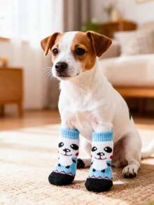 PETSIN Anti Slip Skid Bottom Lovely Puppy Dogs Pet Knits Socks Cute Pet Fashion Pets Dogs Socks For Cats Dog Toy Supplies - Multicolor - View 21