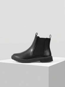 Mnmlis Women's Casual Versatile Flat Ankle Boots Valentine's Day - Black - View 1