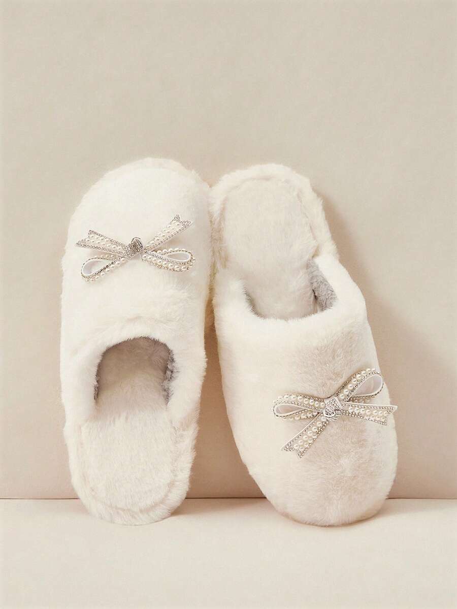 Cuccoo Women Home Slippers Valentine's Day - White - View 1