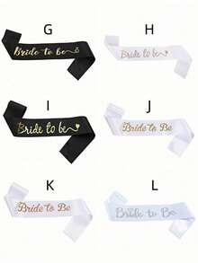 SHEIN 1 件 9.5*79 厘米缎带肩带，婚礼生日派对装饰，多种款式适合新娘、准爸爸、准妈妈、伴娘和伴郎、冠军、获胜肩带、生日礼物，多种颜色 - 白色 - 查看 10