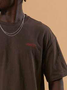 Musero Męska luźna koszulka z krótkim rękawem i nadrukiem graficznym Wiosna Lato Wakacje Wakacje Plaża Przy basenie - Kawowy brązowy - Zobacz 2