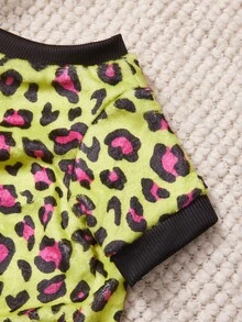 PETSIN 1 Printed Pink Leopard Print Flannel Sweatshirt, Thick And Warm For Pets In Autumn And Winter, Yellow - Yellow - View 9