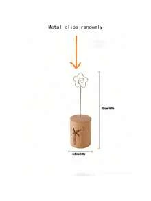 Madebyblanc 1 Stück Holz Notizhalter, kreative Kartenhalter, süße und einfache Fotohalter, Nachrichtenhalter, dekorative Artikel für den Schreibtisch, geeignet für Schlafzimmer, Arbeitszimmer und Büros - Verschiedenfarbig - Übersicht 9