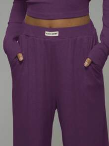 Musera Sport 厚腰带休闲裤，适合度假、机场休闲、运动、板式网球、匹克球等，秋季、冬季、优雅假日休闲夏季穿着。 - 紫羅蘭色 - 查看 5