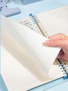 SHEIN 120-Page A5 Spiral Notebook, Soft Transparent Cover With Perforated Detachable Sheets, Waterproof Design, Music-Themed Gift For Office School College Supplies - Multicolor - View 5