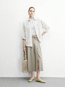 CUCCOO BIZCHIC Giày bệt mũi vuông đơn giản, màu trơn dành cho nữ - Màu xanh Bạc hà - Xem 6