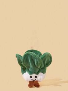 1 件可爱蔬菜主题毛绒钥匙扣套装创意西兰花、卷心菜、竹笋和大葱形状饰物，多功能包配件汽车钥匙扣，适合青少年成人 - 可爱实用的装饰，有趣的厨房风格新奇礼物