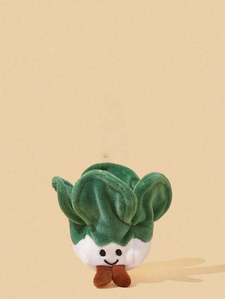 POKOJA LAND 1PC Adorable Vegetable-Themed Plush Keychain Set Creative Broccoli, Cabbage, Bamboo Shoot & Green Onion Shaped Charms, Multi-Functional Bag Accessory Car Keyring For Teens Adults - Cute Practical Decor, Fun Kitchen-Inspired Novelty Gift - Multicolor - View 2