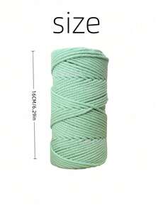 1 Stück 3mm 100m DIY Handwebseil Makramee Seil Dekorative Schnur Wandteppich Garn Bündel Zwirn Bastelzubehör Set - hellgrün - Übersicht 4