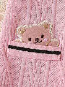 Infant Boys' Autumn New Gentleman Style 2 In 1 Romper - Pink - View 7