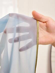 SHEIN Young Girl Applique Decor V-Neck Batwing Sleeve Elegant Dress  Elegant Retro Dress, Gorgeous Print Pattern, Casual Minimalist Young Girls Dress Suitable For Spring And Summer, Prayer Abaya, Easy Comfort, Casual Wear, Vacay Vibes, Modest Kaftan, Jalabiya Girls Matching Dresses فستان فساتين جلابياتفساتين بنات جلابياتjalabiya  عباياتabaya Abaya الملابس التقليدية العربية  جلابيةjalabiya قفطان - Blue - View 5