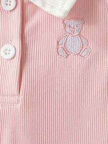 Souflis Souflis 2pcs/Set Baby Girl Spring&Summer Casual Style Bowknot-Shape Embroidery Sleeveless Top&Short Pleated Skirt - Multicolor - View 7