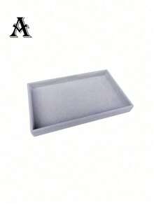 Fashion Ring Box Stud Earrings Ornament Storage Box Without Lid Dust, Simple Jewelry Display Storage Tray For Home, Gift For Valentine's Day - Grey - View 3