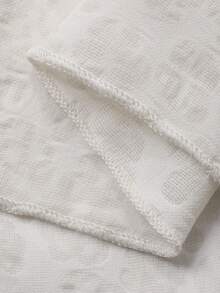 DAZY Áo kiểu nữ thanh lịch màu trơn ren tay phồng, tay dài, thích hợp mặc mùa xuân/hè, dự tiệc cưới. - Màu be - Xem 7