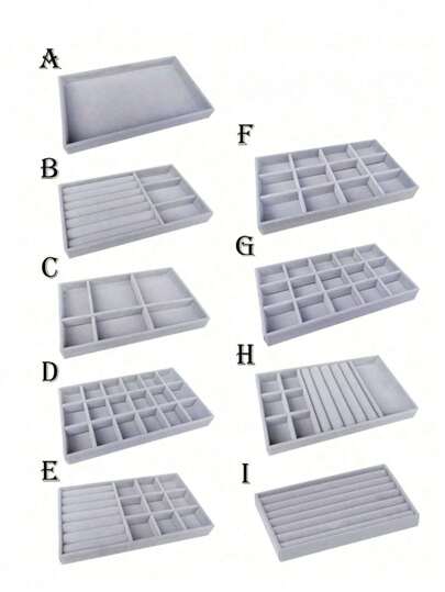 Fashion Ring Box Stud Earrings Ornament Storage Box Without Lid Dust, Simple Jewelry Display Storage Tray For Home, Gift For Valentine's Day