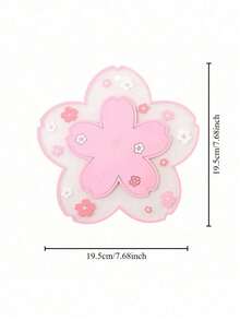 1/2/4个装樱花硅胶杯垫 PVC餐桌垫 隔热垫 碗垫 - 彩色 - 查看 2