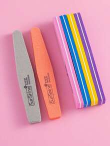 10Pcs Sponge Nail File And Buffers For Nail Art Care Double Sides Design 100/180 Grit Nail Buffer Professional Manicure Nail Tools,Nail Buffer Block Files - Multicolor - View 3