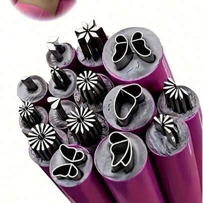 Bộ 6 bút dập móng nghệ thuật - Bộ dụng cụ tự làm móng dễ dàng để chấm và vẽ, dụng cụ dập không mùi dành cho phụ nữ và bé gái. Trang trí Giáng sinh, trang trí phòng, trang trí nhà cửa, sân vườn, ban công, bàn, bó hoa hồng latex, trang trí đám cưới, trang trí mùa thu, ngày Valentine.